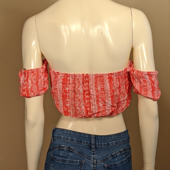Forever 21 Coral Beachy Top peplum Blouse - Picture 4 of 5